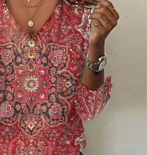 Loretta | Top Bohemio con Escote en V