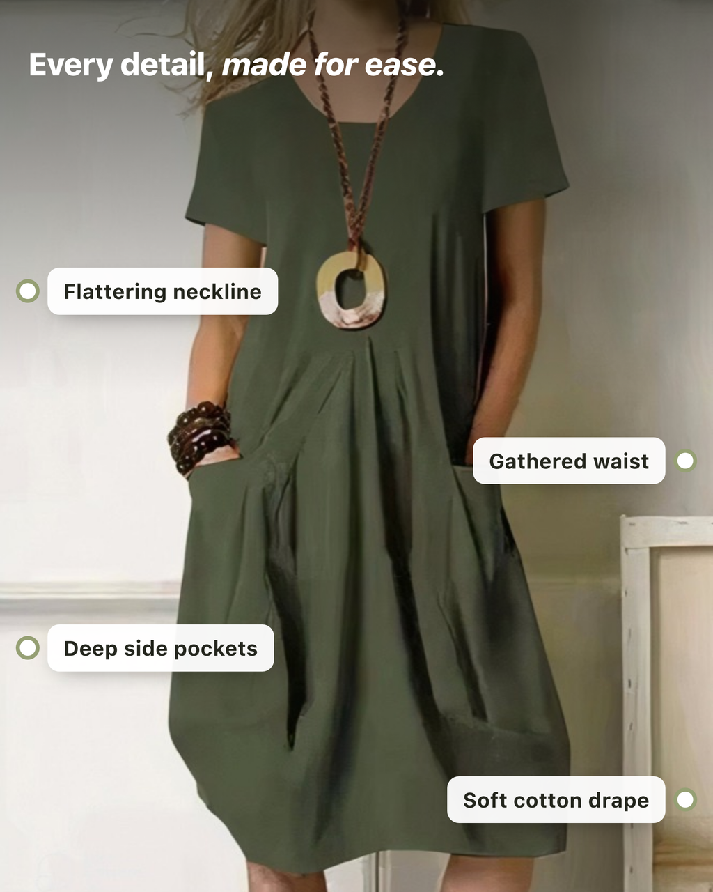 Kwani | Vestido fluido informal y fácil de llevar