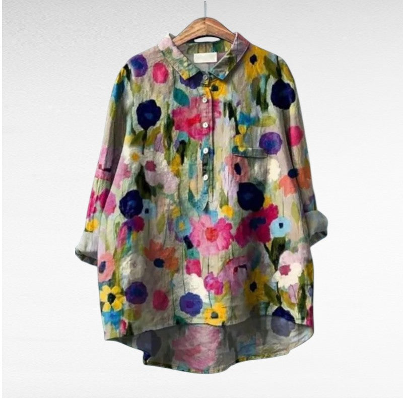 Cecily | Blusa Floral Pictórica