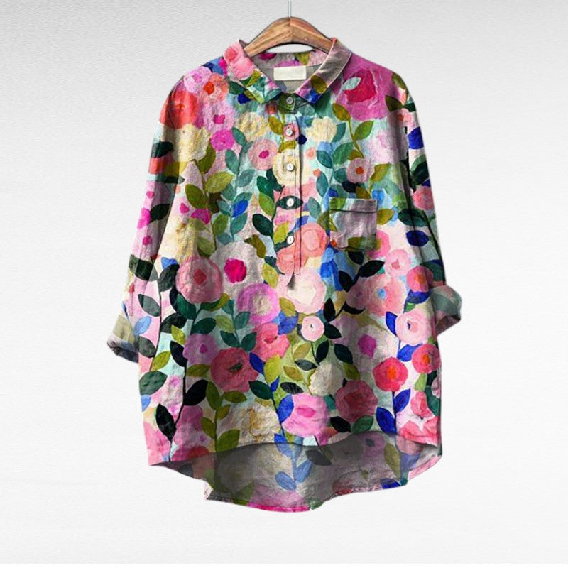 Cecily | Blusa Floral Pictórica