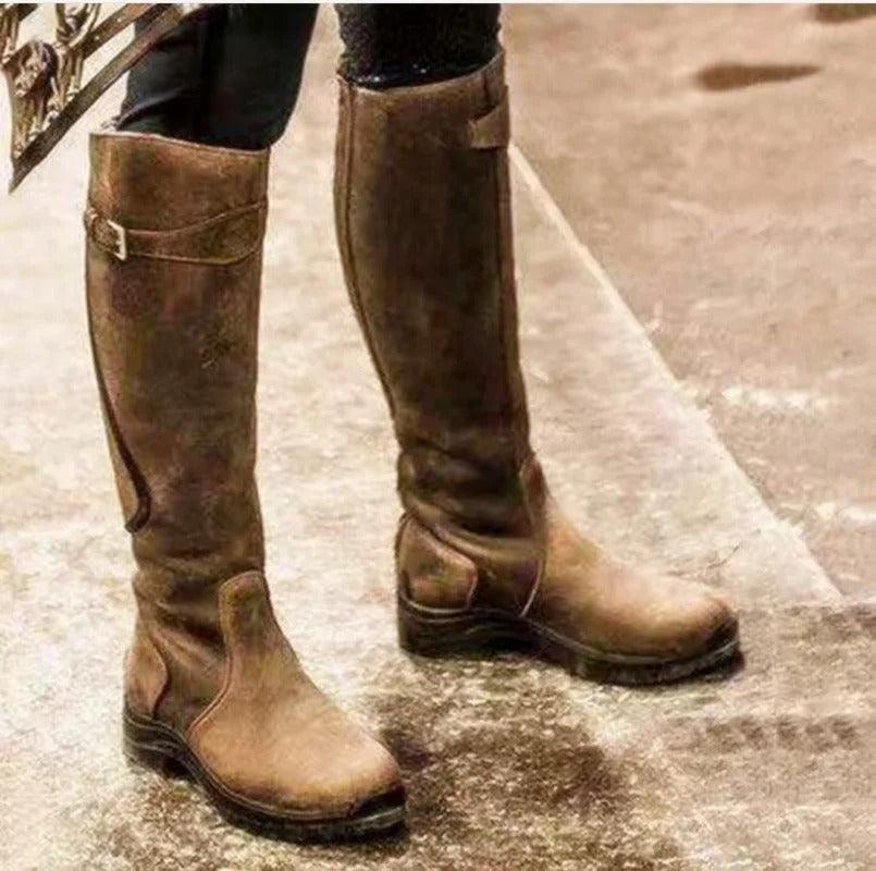 Evelyn | Botas altas de piel impermeables