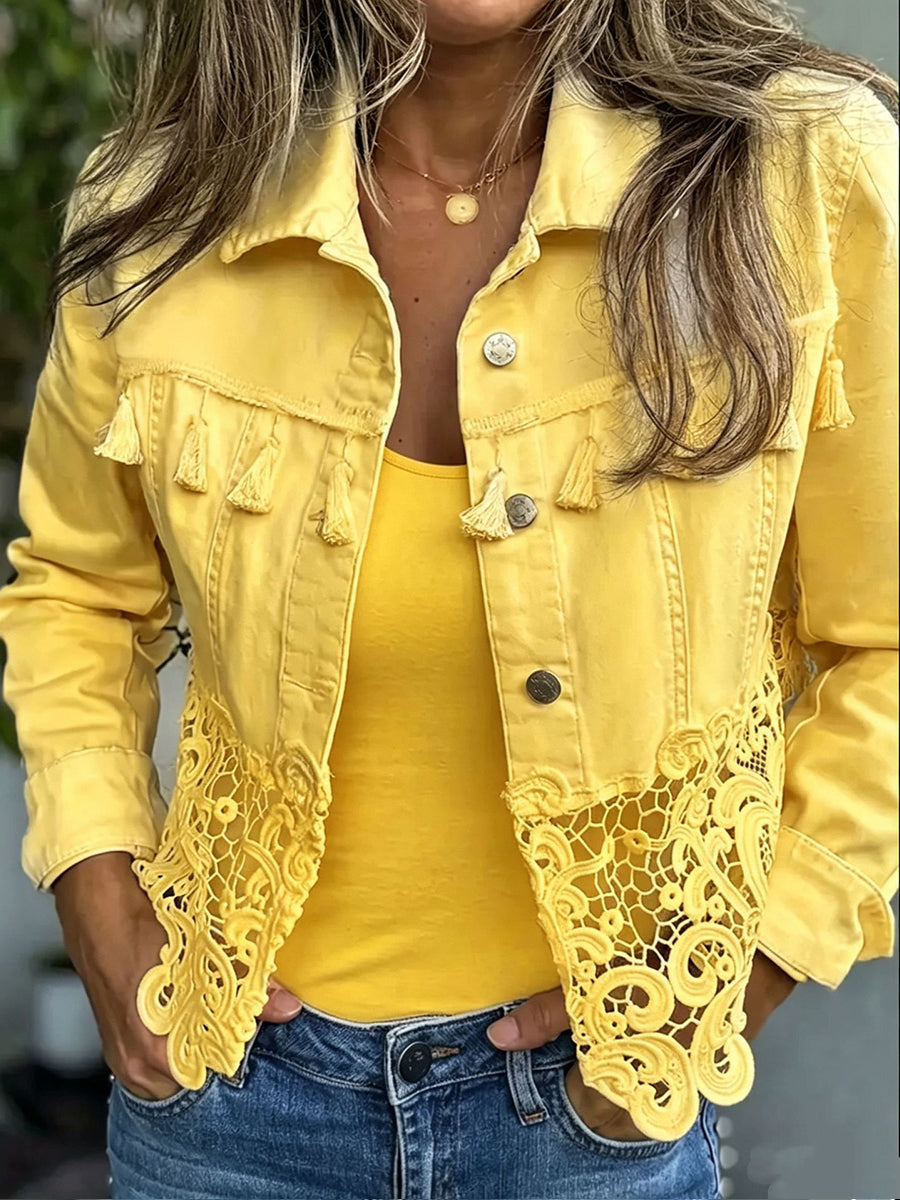 Kambria™ | Chaqueta de Flecos y Encaje
