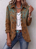 Goldenridge™ | Chaqueta con Volantes y Estampado Cachemira