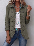 Kamberly™ | Chaqueta Utilitaria Boho-Chic con Bordado Floral y Volante