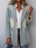 Dionne | Blazer Oversize de Estilo Vintage con Bordes Vivos