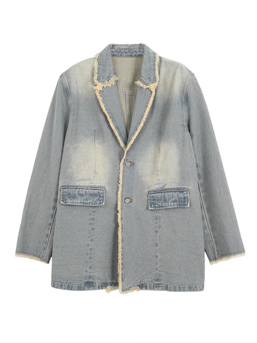 Dionne | Blazer Oversize de Estilo Vintage con Bordes Vivos