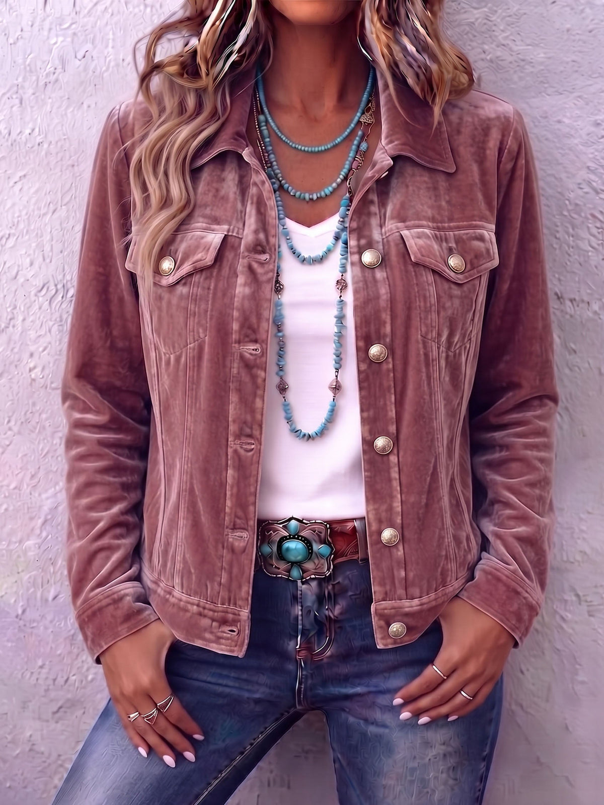 Dianne | Chaqueta de Terciopelo Bohemia de Inspiración Vintage