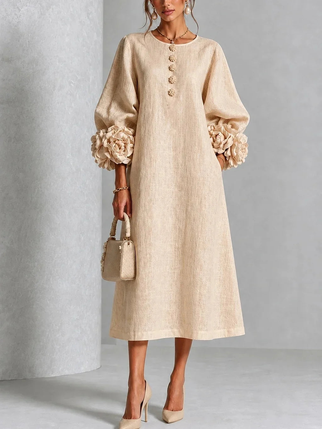 LILIANA | VESTIDO MIDI FLORAL ELEGANTE