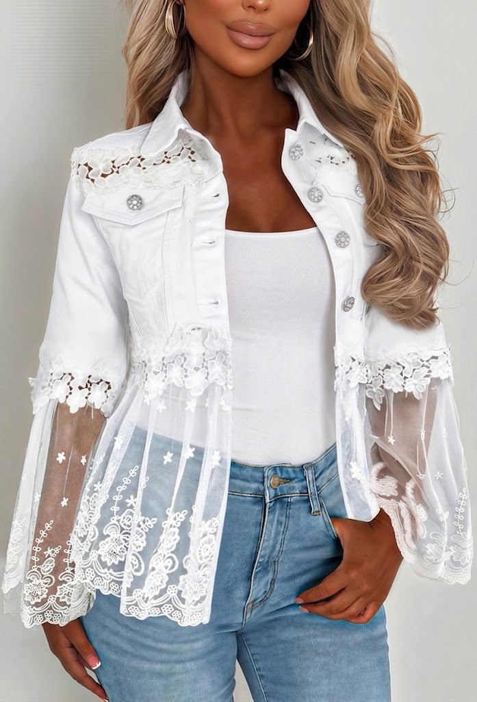 Sunnelace | Chaqueta con Paneles de Encaje