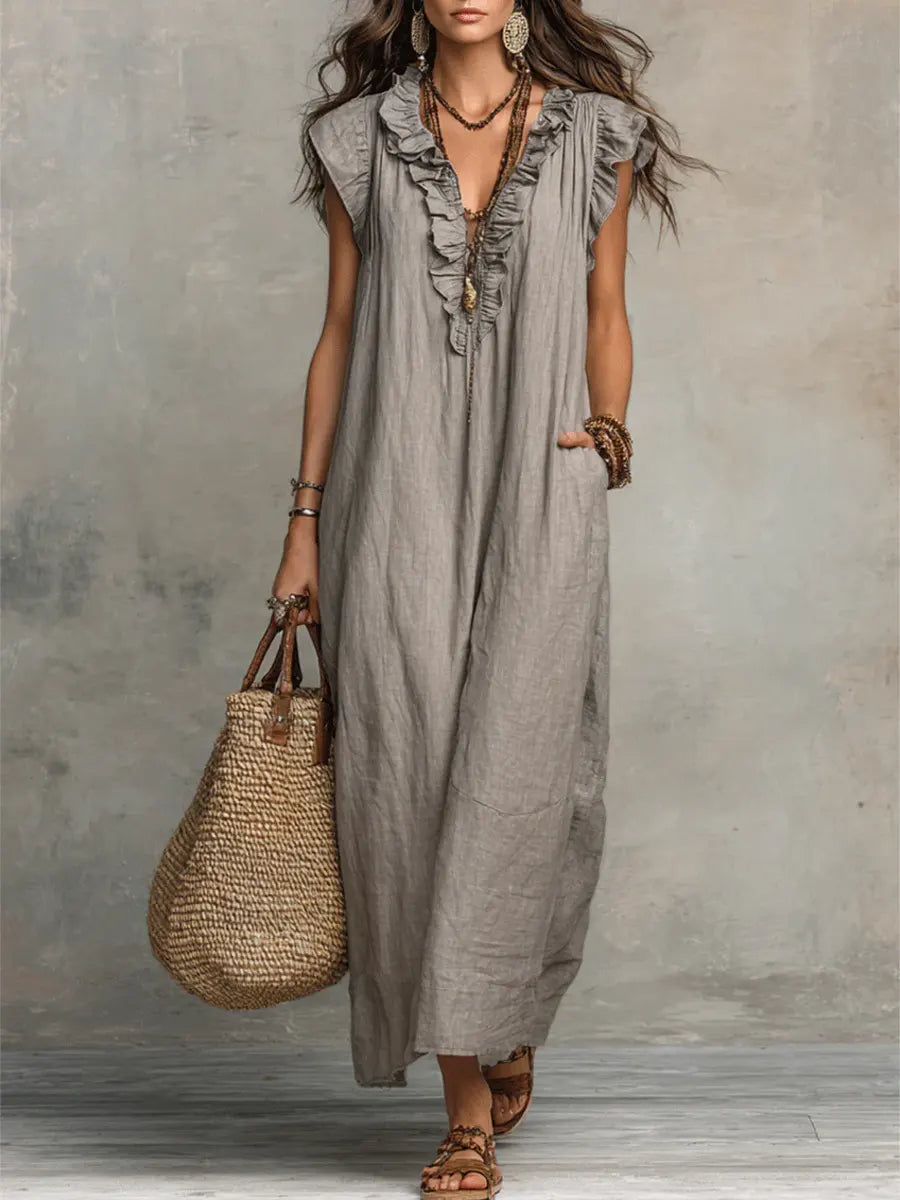Camila | Vestido largo de estilo bohemio
