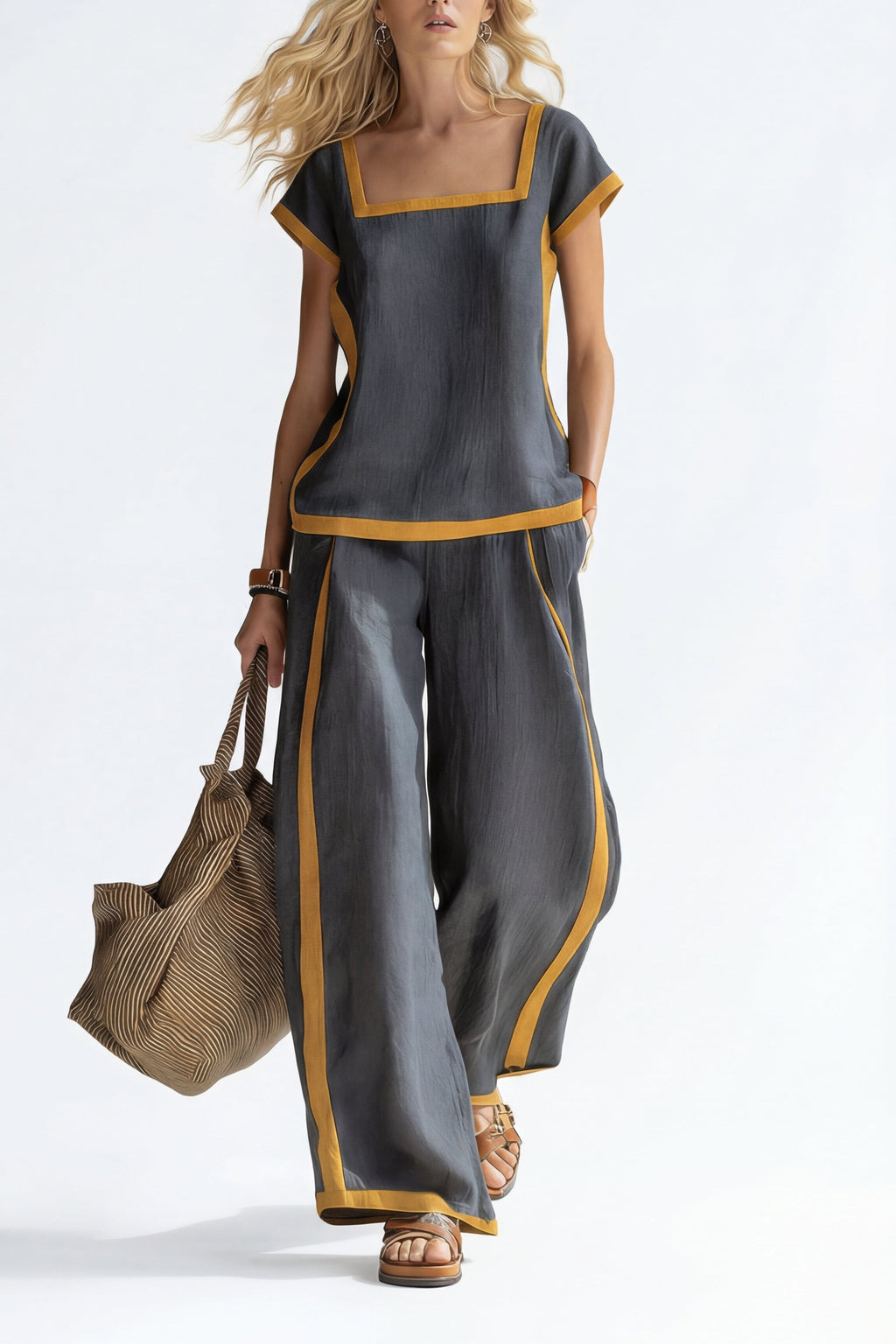 Rihanna | CONJUNTO DE LINO ELEGANTE DE DOS PIEZAS