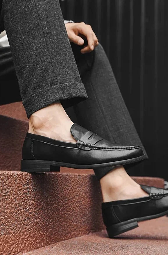 PU Leather slip on casual loafers