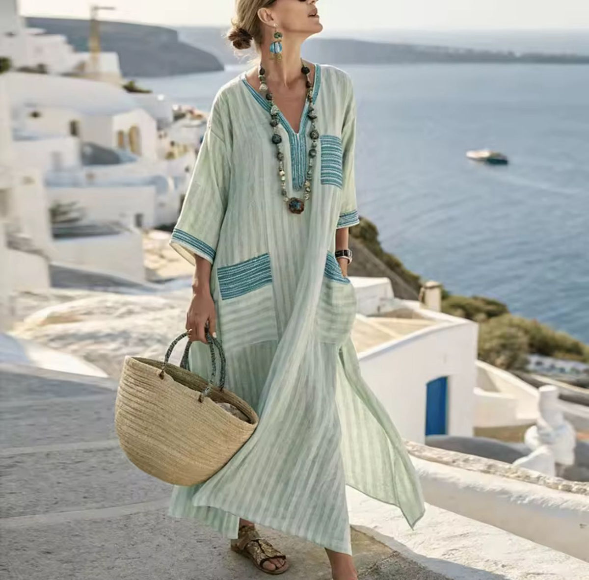 Elegante Mary - Vestido Largo de Playa para un Look de Verano con Estilo