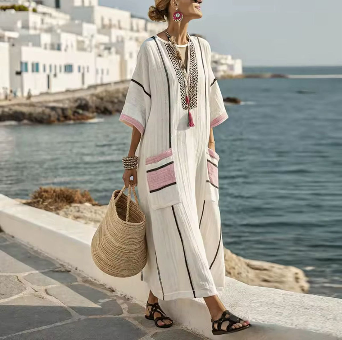 Elegante Mary - Vestido Largo de Playa para un Look de Verano con Estilo