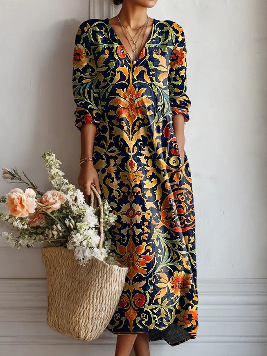 Nora™ - Vestido de Lino Acogedor