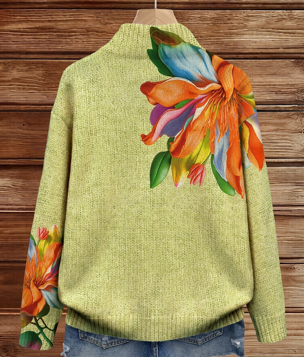 Sidonie™ | Rebeca Estampado Floral Vibrante de Lirio Tropical