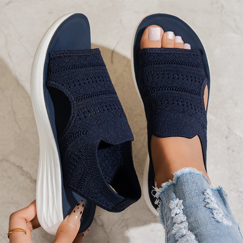 Zina | Sandalias con plataforma, de punto transpirable para mujer