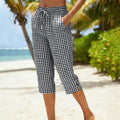 Jessy | Pantalón Capri de Cuadros Relajado de Verano