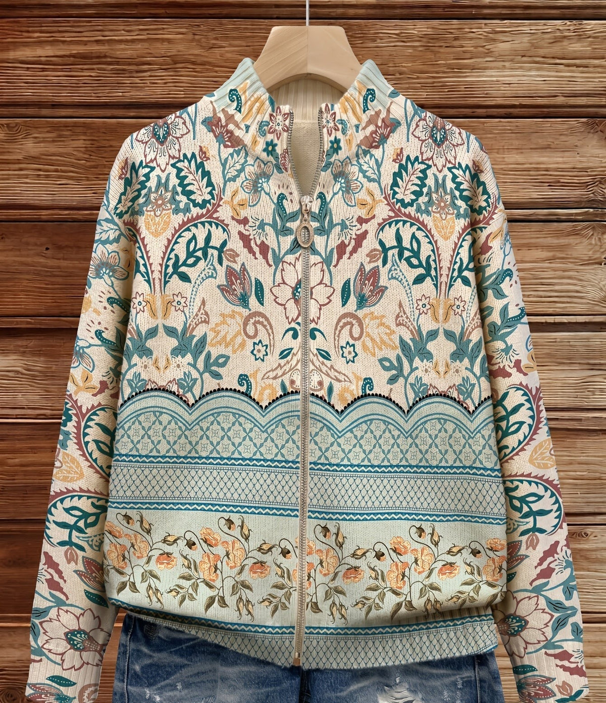 Sybilla™ | Rebeca Estampado Botánico Floral Vintage con Borde