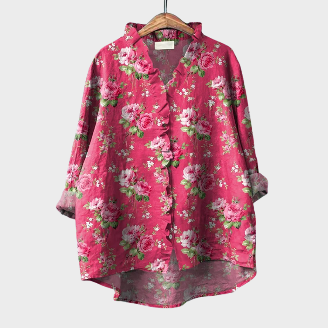 Fleur | Blusa Floral con Volantes