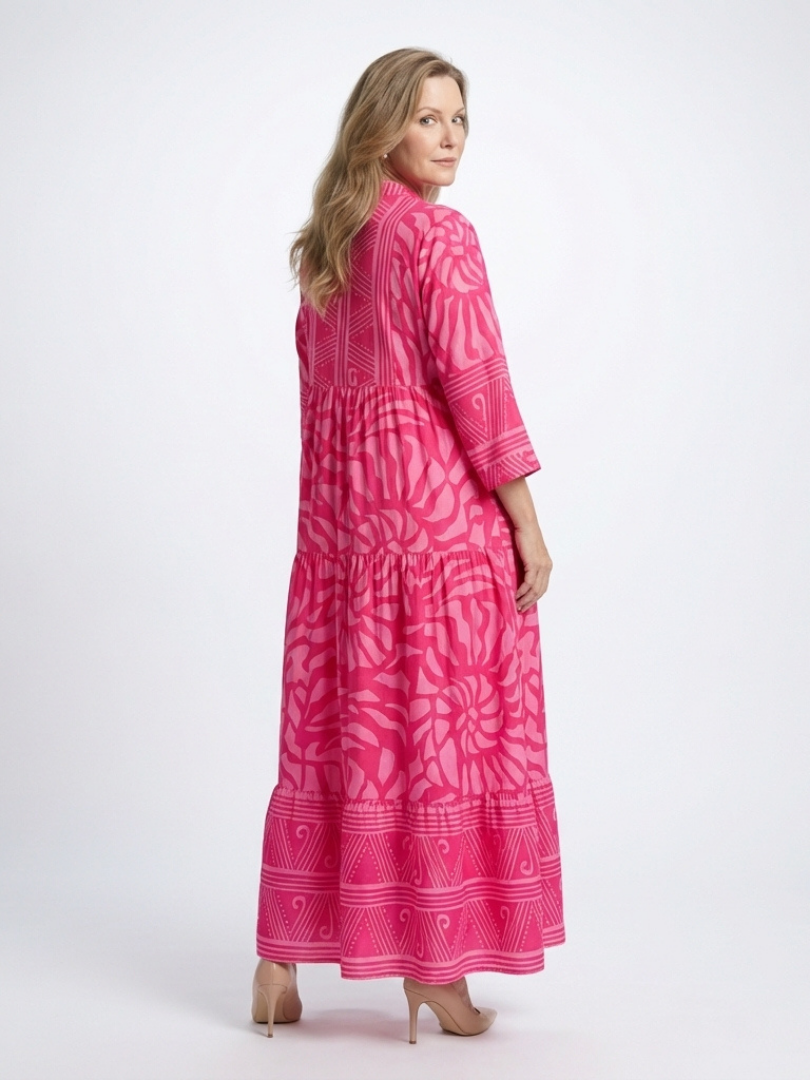Marielle | Vestido Midi con Botones Delanteros