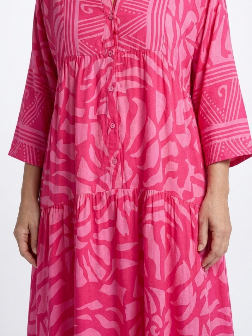 Marielle | Vestido Midi con Botones Delanteros