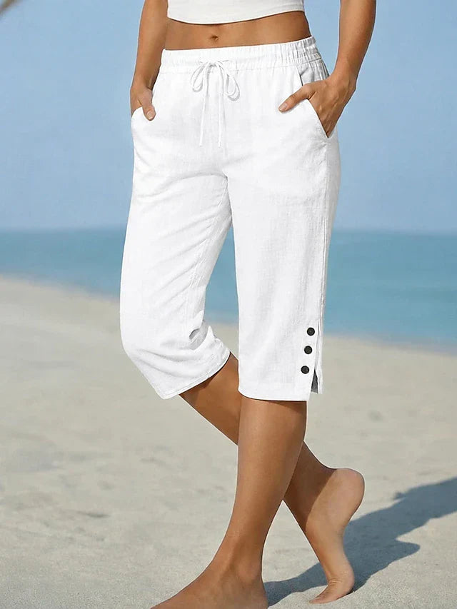 Delphia™ | Pantalón Capri Largo a la Pantorrilla