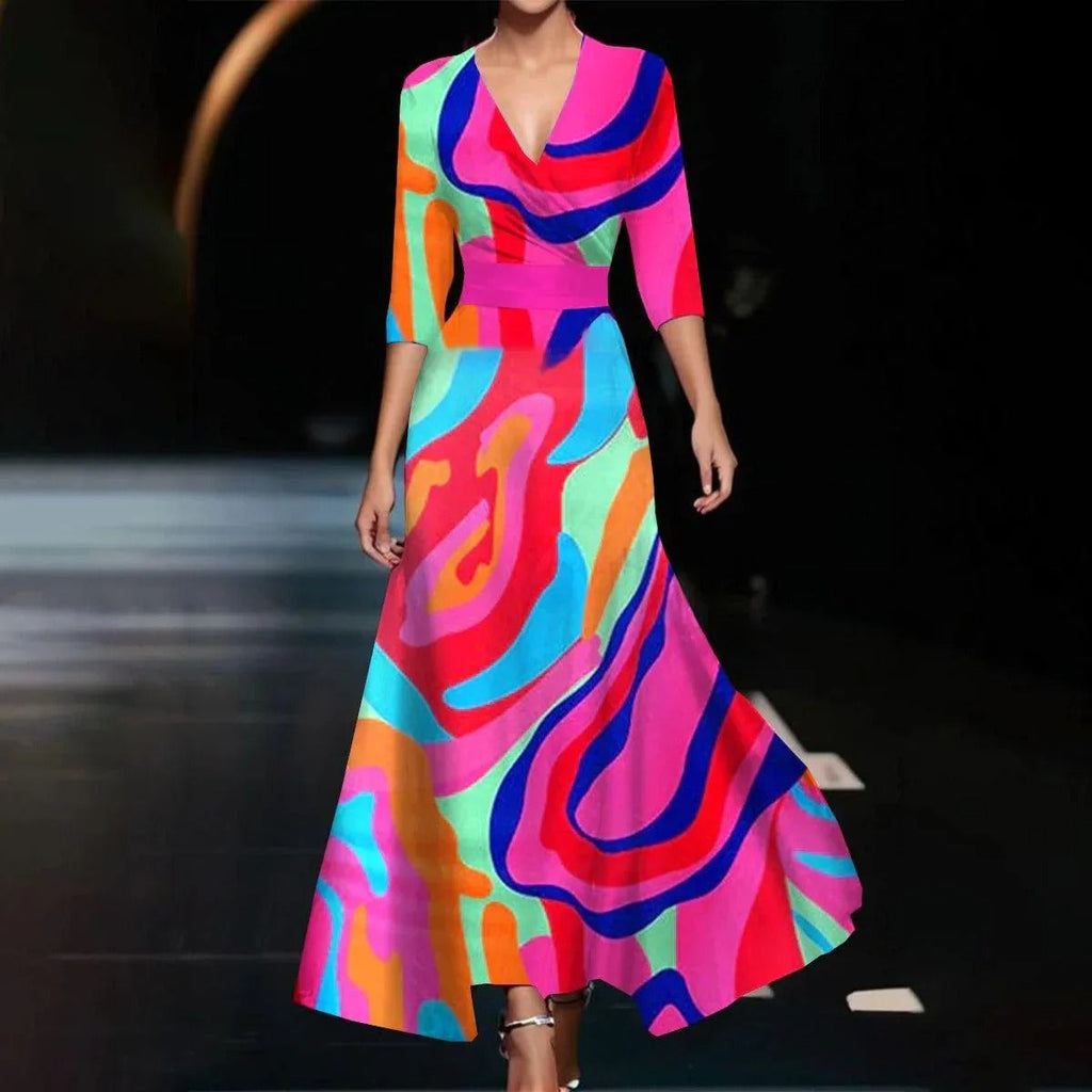 Aria™ | Vestido Chic con Estampado Floral