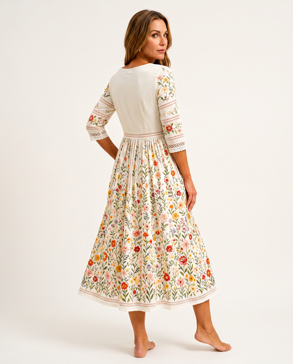 Vestido Midi con Encanto de Prado Silvestre