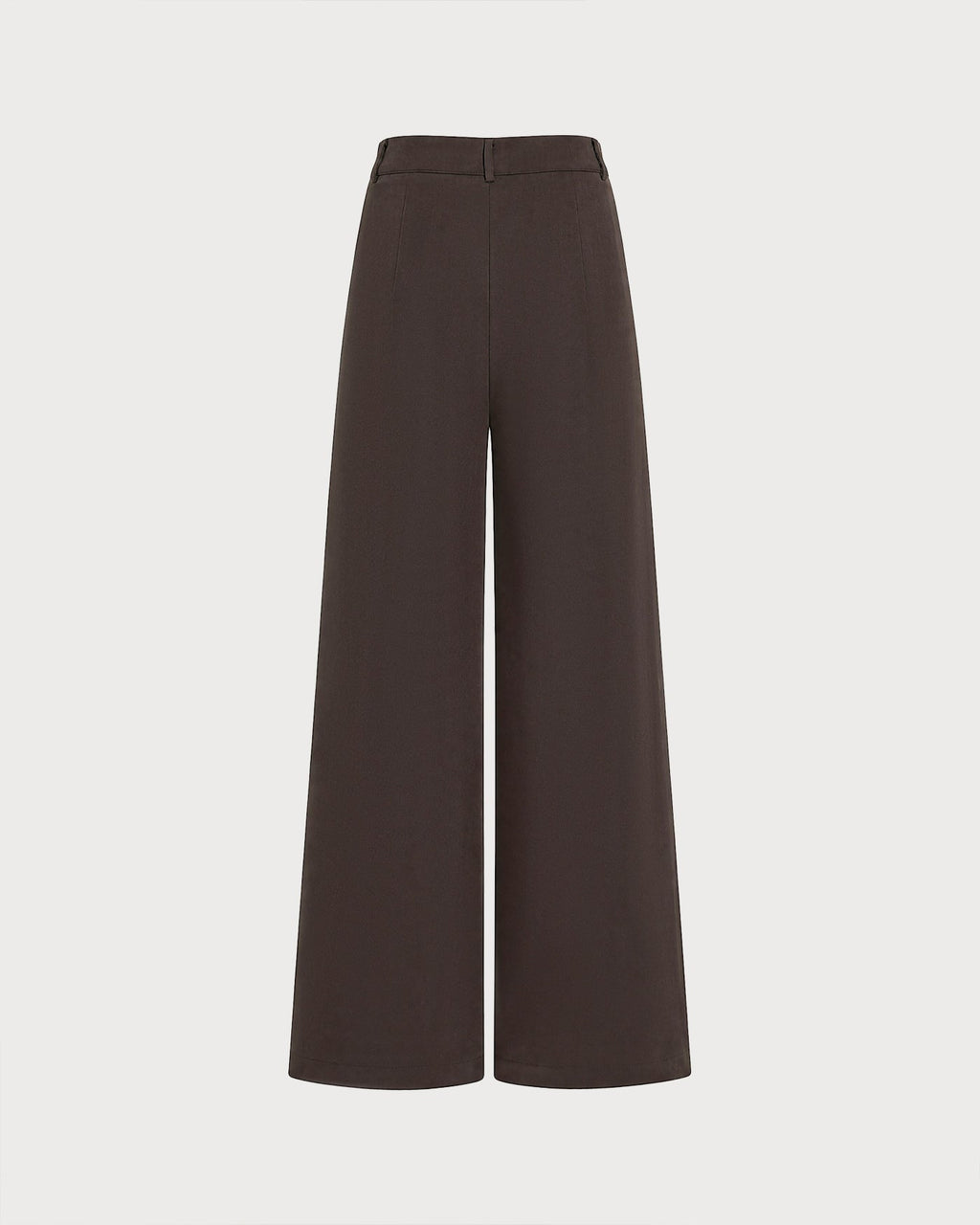 Pantalones Café Bolsillos Botones Recto