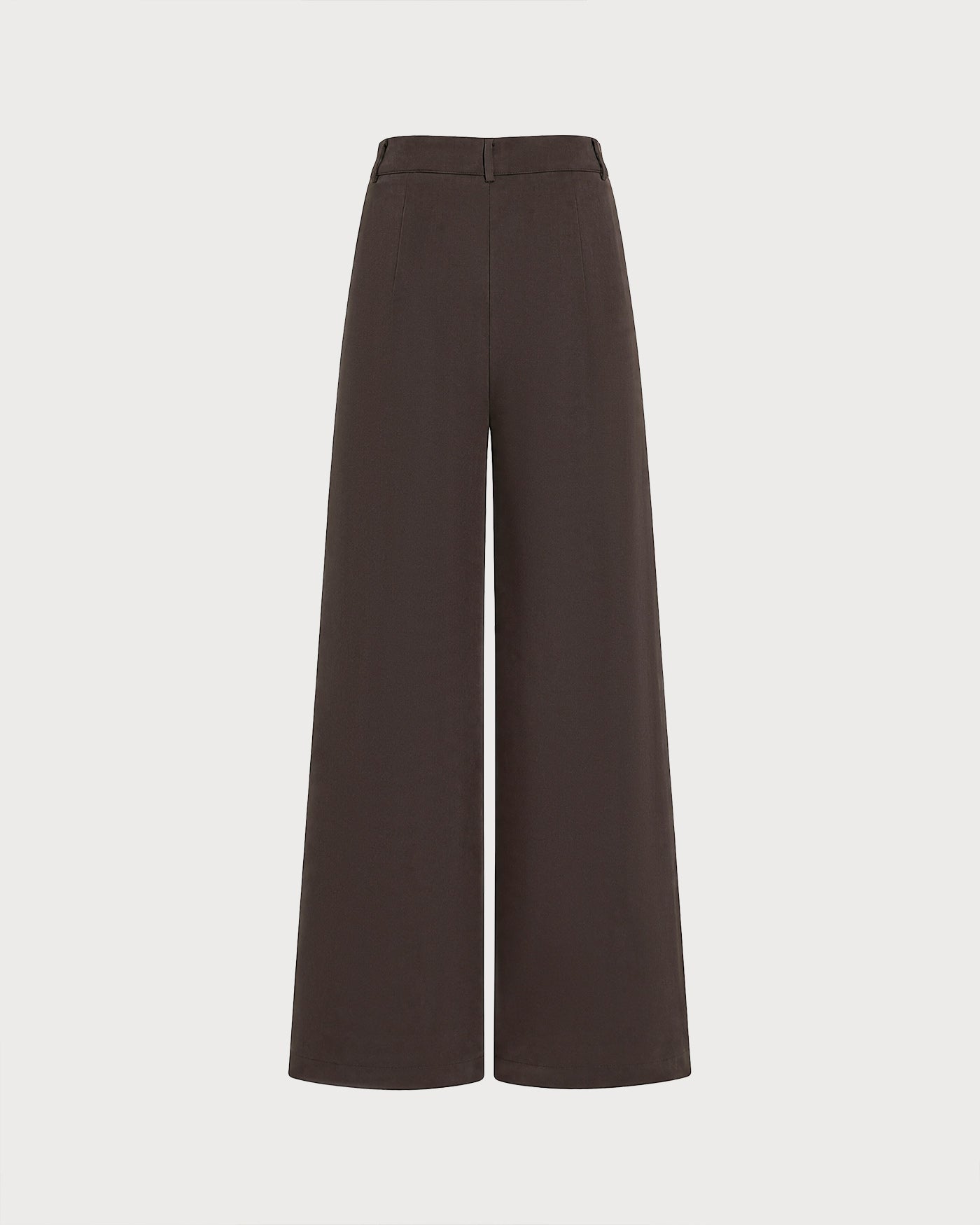 Pantalones Café Bolsillos Botones Recto