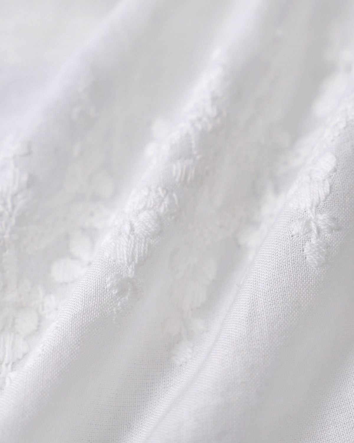 Blusa Blanca Texturizado Manga Corta Abullonada