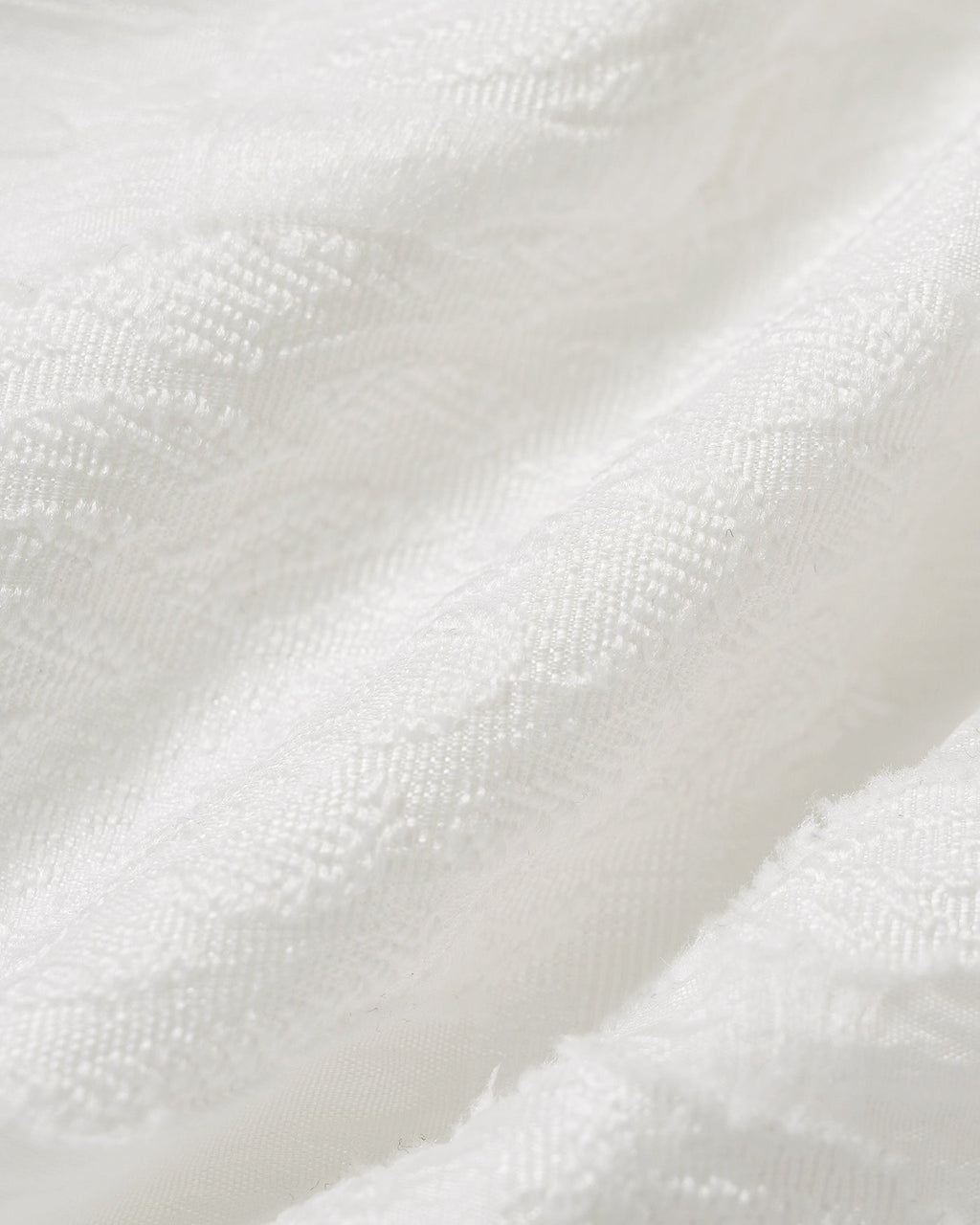 Blusa Blanca Cuello Cuadrado Jacquard