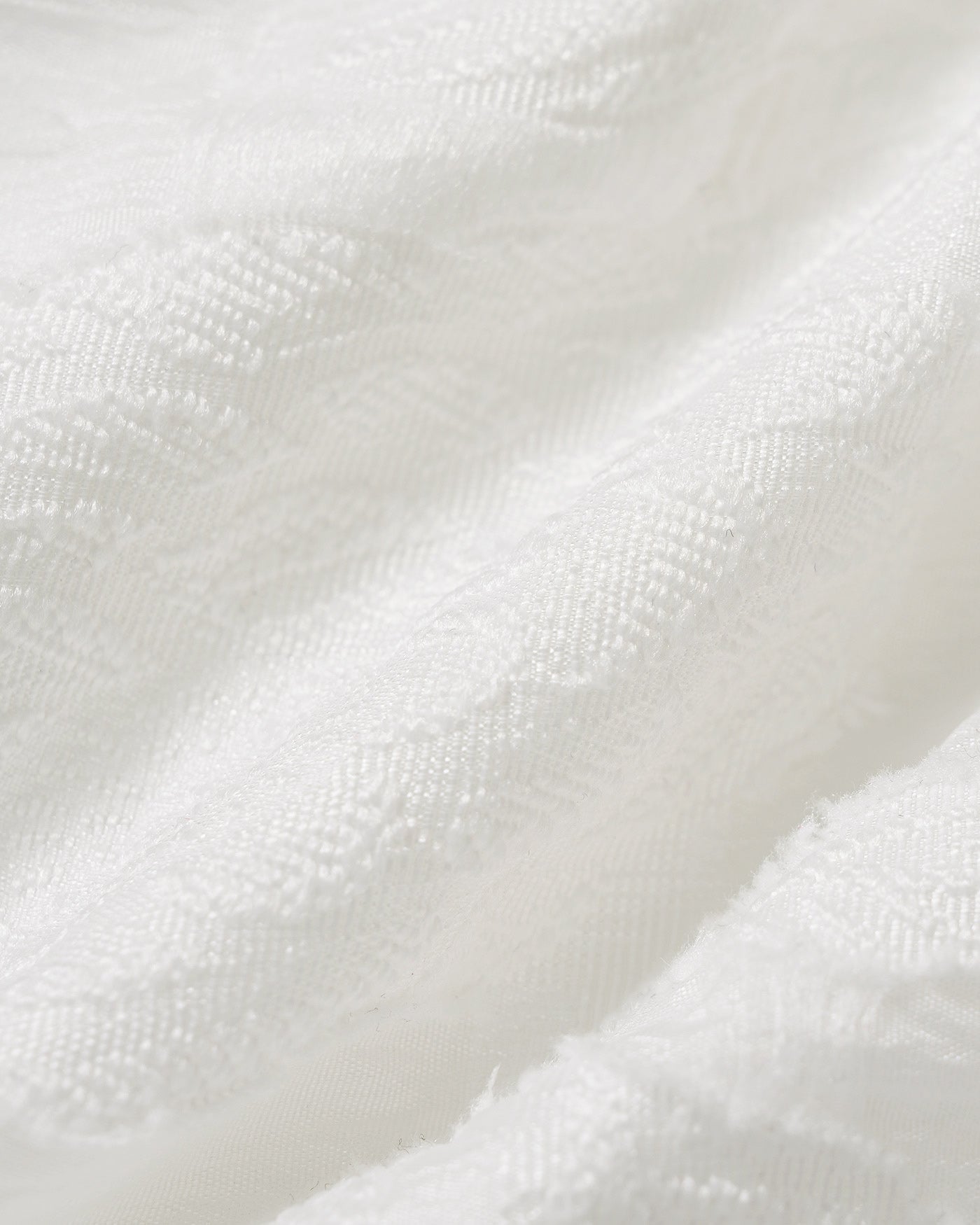 Blusa Blanca Cuello Cuadrado Jacquard