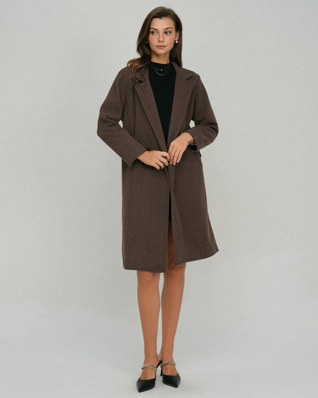 Abrigo Trench Café Bolsillo
