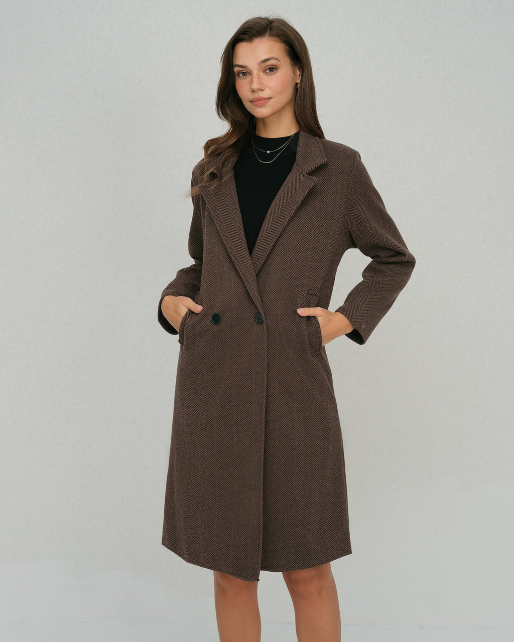 Abrigo Trench Café Bolsillo