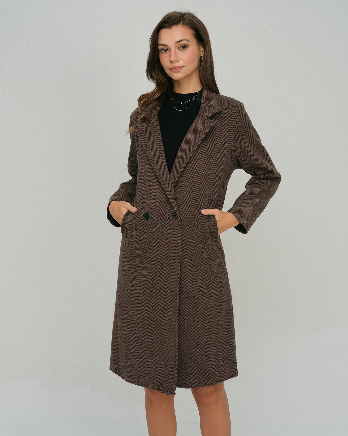Abrigo Trench Café Bolsillo