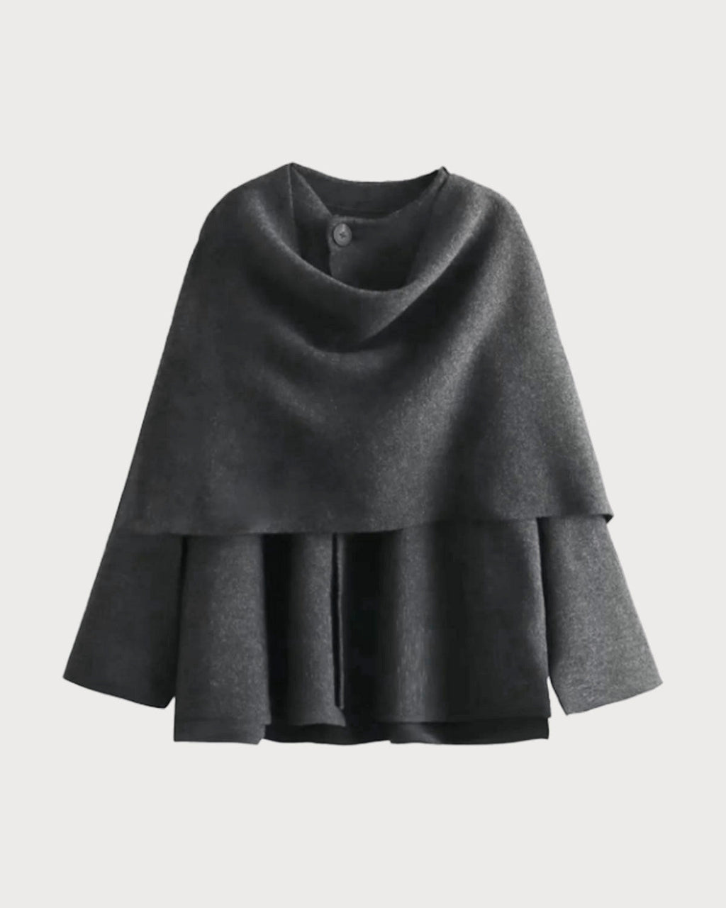 Abrigo Cuello Chal Gris