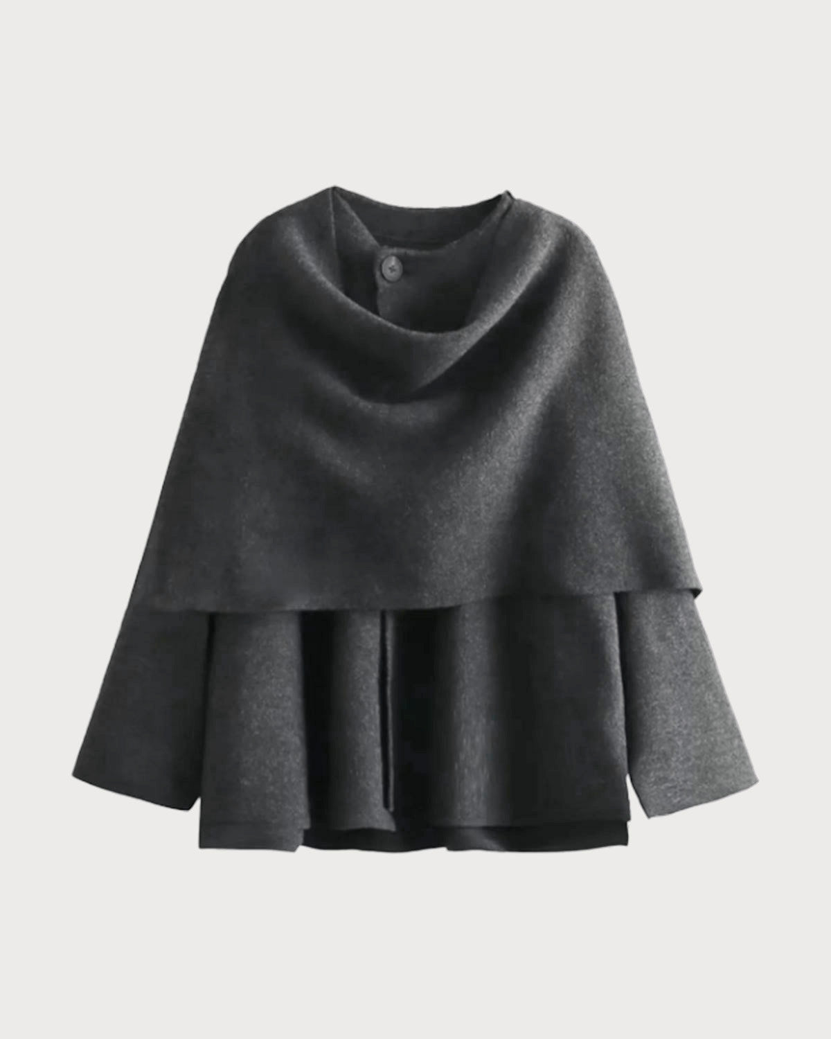 Abrigo Cuello Chal Gris