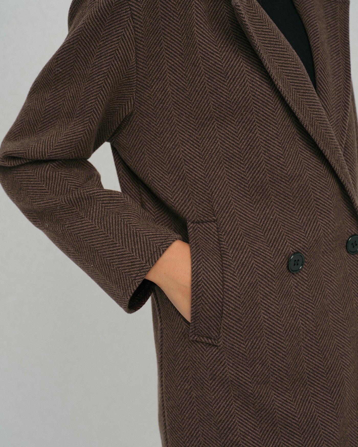 Abrigo Trench Café Bolsillo
