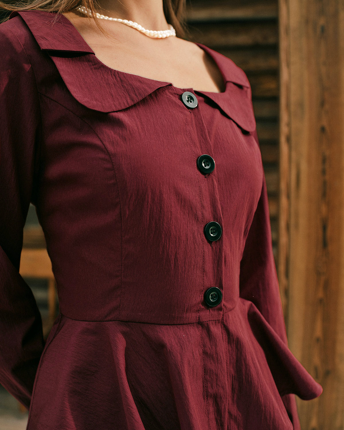 Blusa Rojo Ladrillo Cuello Cuadrado Viscosa