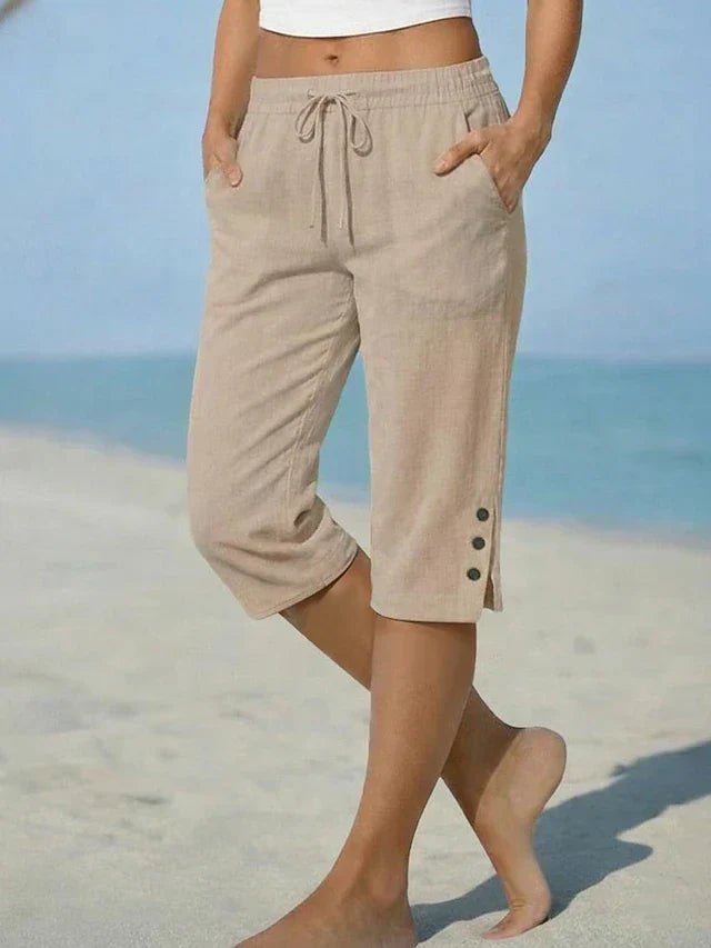 Delphia™ | Pantalón Capri Largo a la Pantorrilla