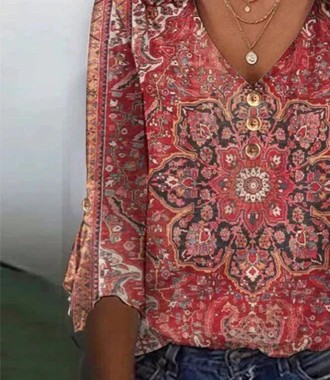 Loretta | Top Bohemio con Escote en V